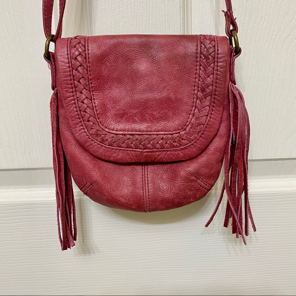 Lucky Brand Leather Rose Small Crossbody